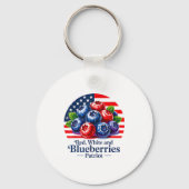Red White And Blueberries Christian Patriotic  Sleutelhanger (Voorkant)