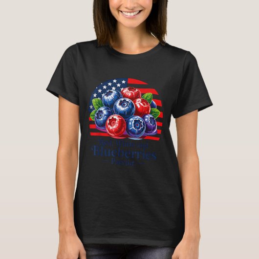 Red White And Blueberries Christian Patriotic T-shirt (Voorkant)