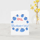 Red, White And Blueberries Patriot Dom For Men Wom Kaart (Gele Bloem)