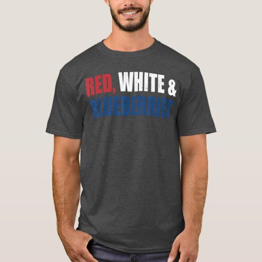 Red White and Blueberries Patriot gift T-shirt (Voorkant)