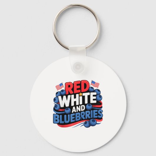 Red, White And Blueberries Patriot  Sleutelhanger (Voorkant)