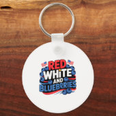 Red, White And Blueberries Patriot  Sleutelhanger (Voorkant)