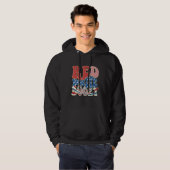Red White And Boozy 4th Of July Drinking Crew Part Hoodie (Voorkant volledig)