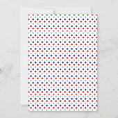 Red White and Due Baby Shower Invitation Kaart (Achterkant)