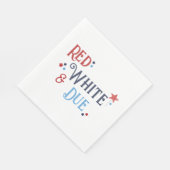 Red White and Due Baby Shower Invitation Servet (Hoek)