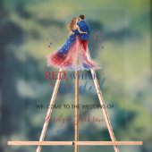 Red White and I do Wedding Welcome Acryl Bord (Neutraal)