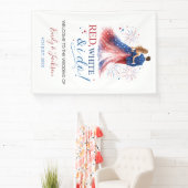 Red White and I do Wedding Welcome Spandoek (Insitu)