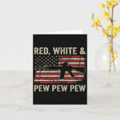 Red White and Pew - Patriotic Pro Pistool AR15 Ver Kaart (Gele Bloem)