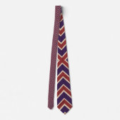 Red White And Purple Striped Diamond Pattern  Stropdas (Achterkant)