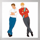 Red White and Royal Blue Book Art Poster (Voorkant)