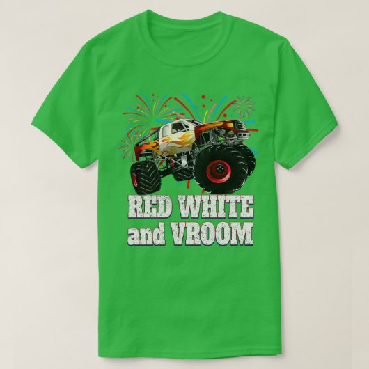 Red White and Vroom 4th of July 2 T-shirt (Design voorkant)