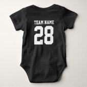 Red White Baby Football Sports Jersey Romper (Achterkant)