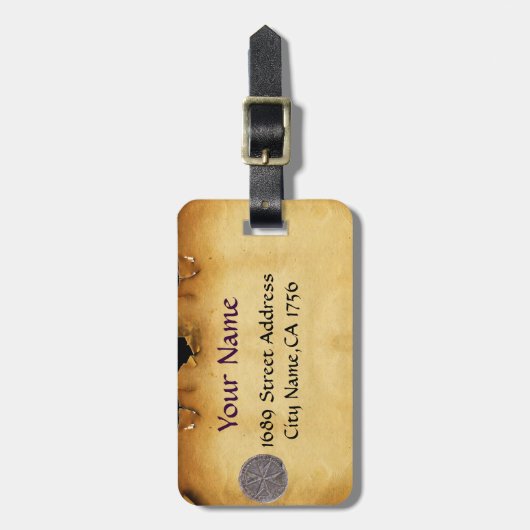 Red White Banner Groothertogdom Toscane Bagagelabel (Voorkant verticaal)