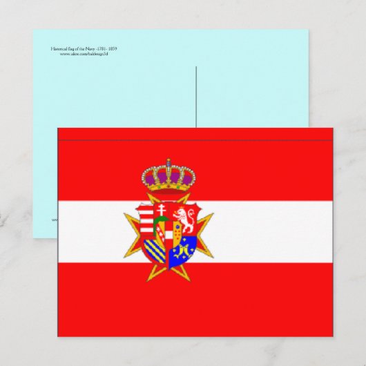 Red White Banner Groothertogdom Toscane Briefkaart (Voorkant / Achterkant)