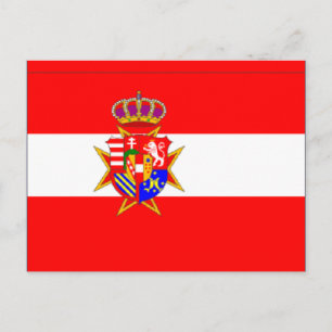 Red White Banner Groothertogdom Toscane Briefkaart