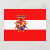 Red White Banner Groothertogdom Toscane Briefkaart (Voorkant)