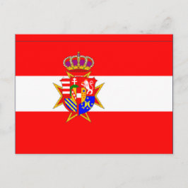 Red White Banner Groothertogdom Toscane Briefkaart