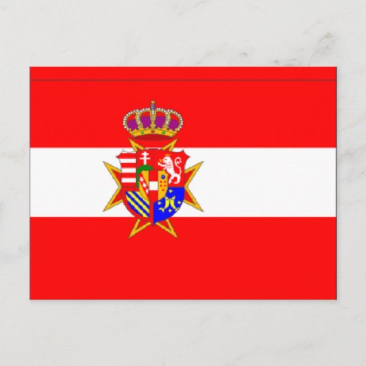 Red White Banner Groothertogdom Toscane Briefkaart (Voorkant)