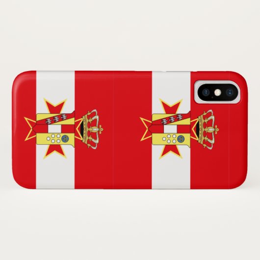 Red White Banner Groothertogdom Toscane Case-Mate iPhone Case (Achterkant (horizontaal))
