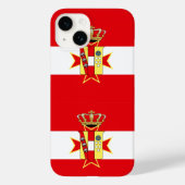 Red White Banner Groothertogdom Toscane Case-Mate iPhone Case (Achterkant)