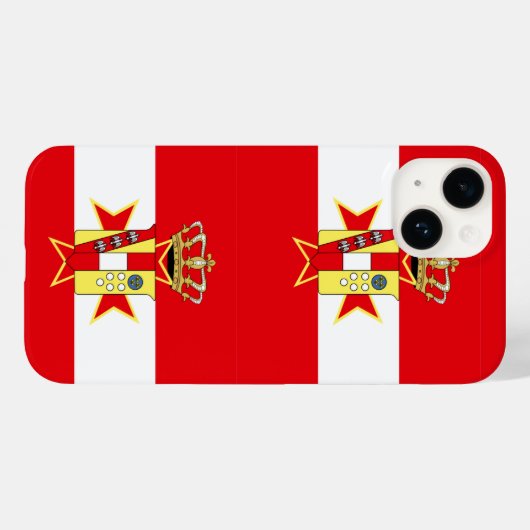 Red White Banner Groothertogdom Toscane Case-Mate iPhone Case (Achterkant (horizontaal))