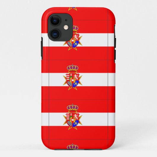 Red White Banner Groothertogdom Toscane Case-Mate iPhone Case (Achterkant)