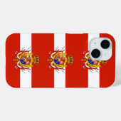 Red White Banner Groothertogdom Toscane Case-Mate iPhone Case (Achterkant (horizontaal))