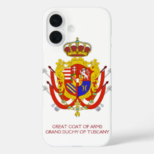 Red White Banner Groothertogdom Toscane iPhone 16 Hoesje