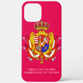 Red White Banner Groothertogdom Toscane Case-Mate iPhone Case (Achterkant)