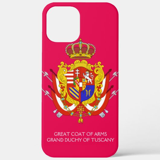 Red White Banner Groothertogdom Toscane Case-Mate iPhone Case (Achterkant)