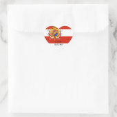 Red White Banner Groothertogdom Toscane Hart Sticker (Tas)