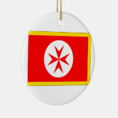 Red White Banner Groothertogdom Toscane Keramisch Ornament (Rechts)