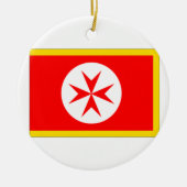 Red White Banner Groothertogdom Toscane Keramisch Ornament (Voorkant)