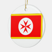Red White Banner Groothertogdom Toscane Keramisch Ornament (Links)