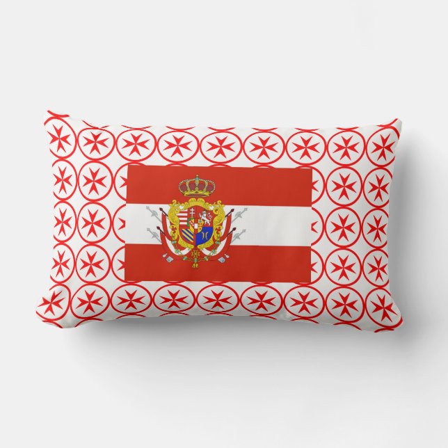 Red White Banner Groothertogdom Toscane Kussen (Voorkant)