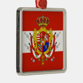 Red White Banner Groothertogdom Toscane Metalen Ornament (Rechts)