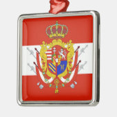 Red White Banner Groothertogdom Toscane Metalen Ornament (Links)