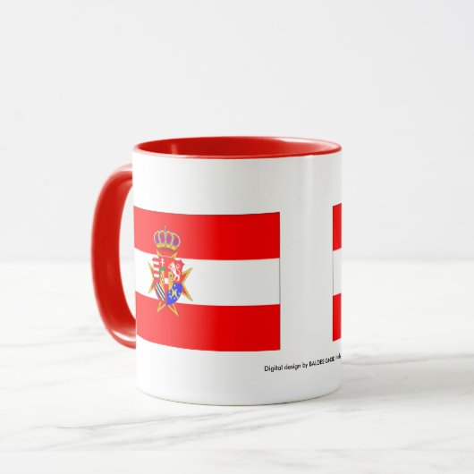 Red White Banner Groothertogdom Toscane Mok (Voorkant links)