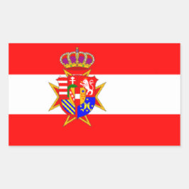 Red White Banner Groothertogdom Toscane Rechthoekige Sticker