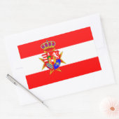 Red White Banner Groothertogdom Toscane Rechthoekige Sticker (Envelop)