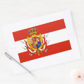 Red White Banner Groothertogdom Toscane Rechthoekige Sticker (Envelop)