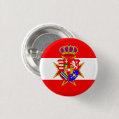 Red White Banner Groothertogdom Toscane Ronde Button 3,2 Cm (Voorkant /achterkant)