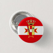 Red White Banner Groothertogdom Toscane Ronde Button 3,2 Cm (Voorkant /achterkant)