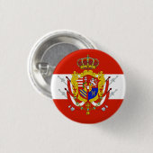 Red White Banner Groothertogdom Toscane Ronde Button 3,2 Cm (Voorkant /achterkant)