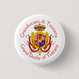 Red White Banner Groothertogdom Toscane Ronde Button 3,2 Cm