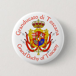 Red White Banner Groothertogdom Toscane Ronde Button 5,7 Cm