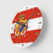 Red White Banner Groothertogdom Toscane Ronde Klok (Hoek)