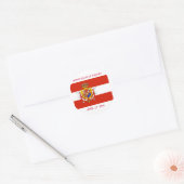 Red White Banner Groothertogdom Toscane Ronde Sticker (Envelop)