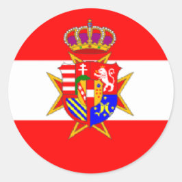 Red White Banner Groothertogdom Toscane Ronde Sticker