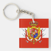 Red White Banner Groothertogdom Toscane Sleutelhanger (Voorkant)